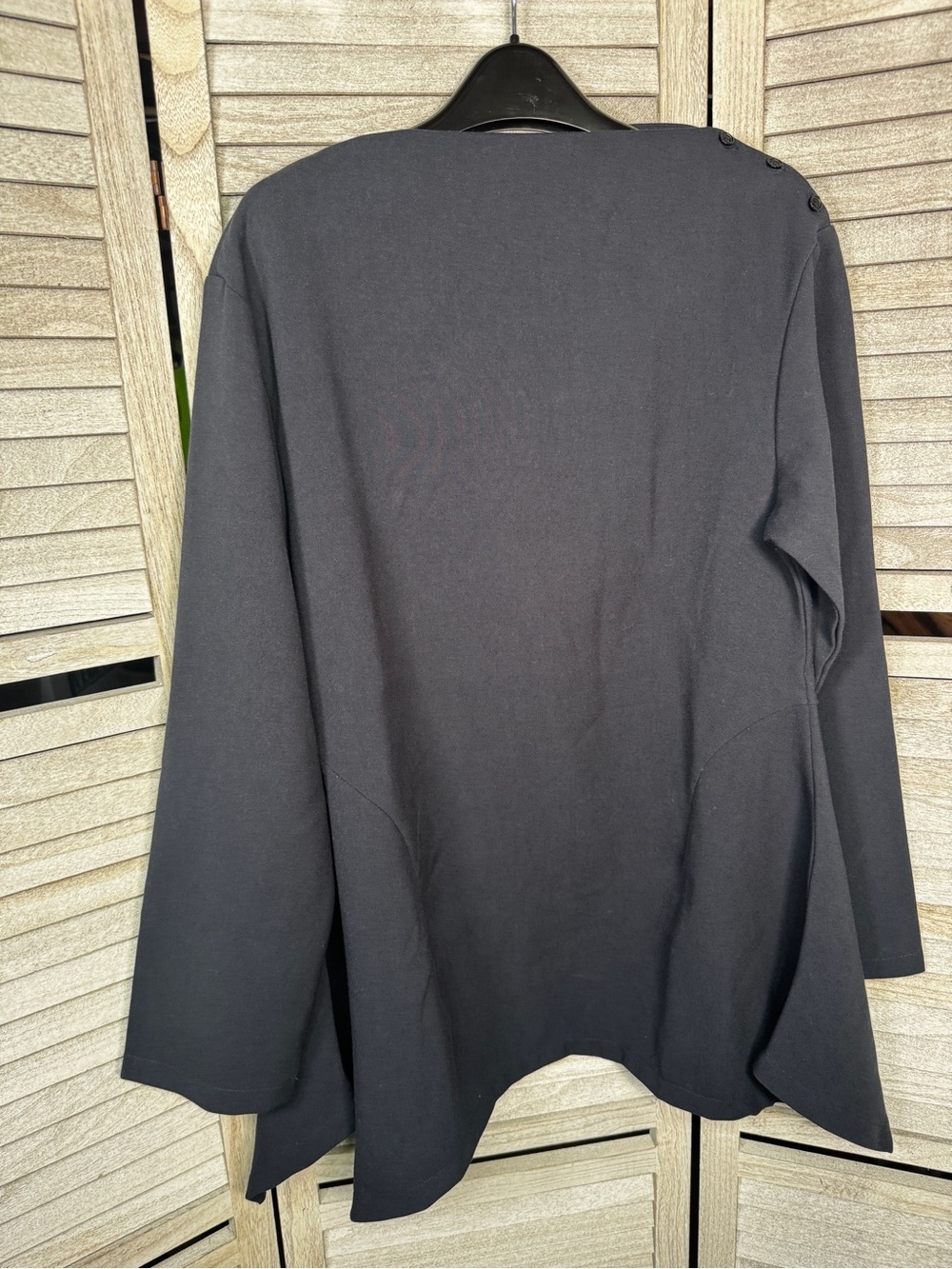 Fermata 96% Wool Navy Asymmetrical Tunic Top M Avant Garde